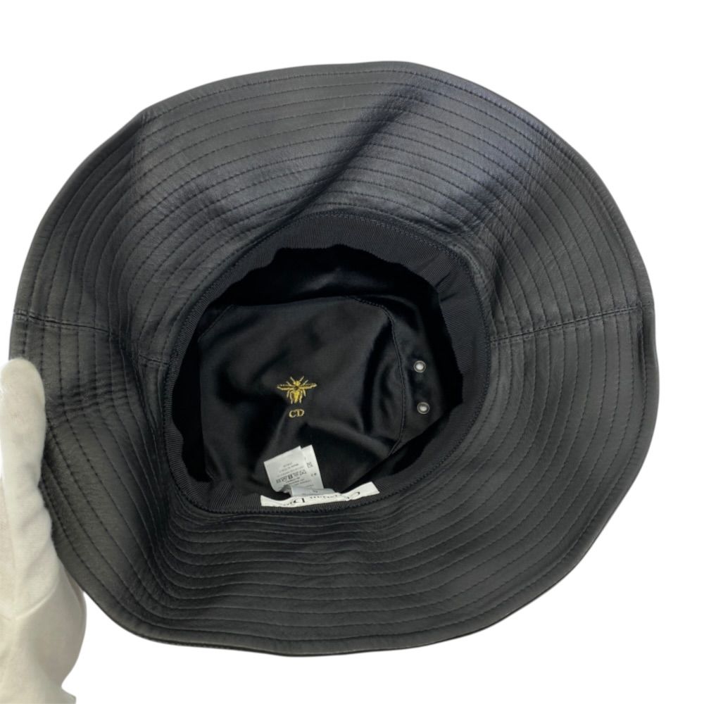 Dior Bucket Hat Bob Hat Teddy-D Leather Black — view 7