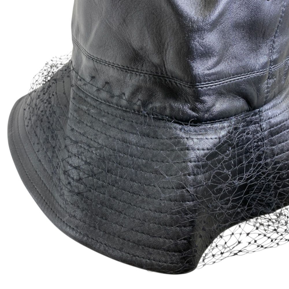 Dior Bucket Hat Bob Hat Teddy-D Leather Black — view 6