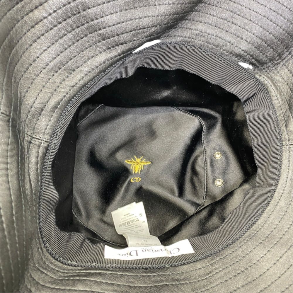 Dior Bucket Hat Bob Hat Teddy-D Leather Black — view 8