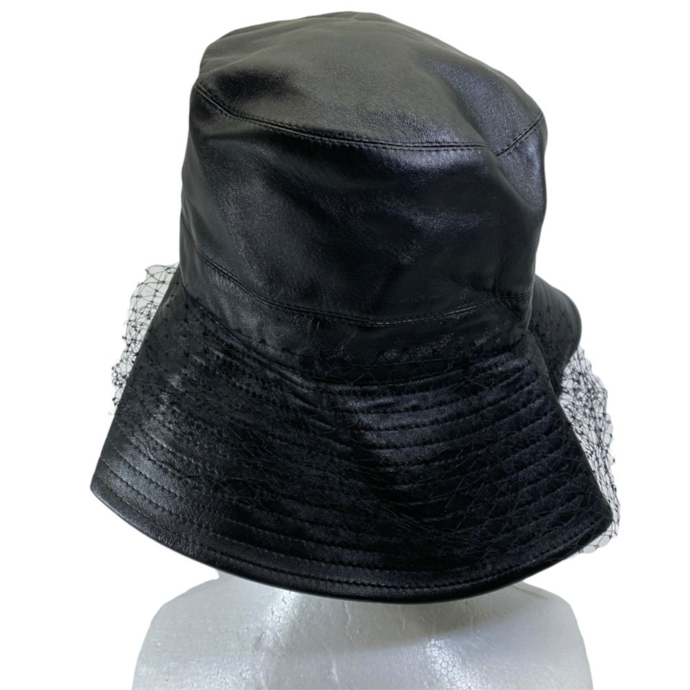 Dior Bucket Hat Bob Hat Teddy-D Leather Black — view 3