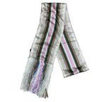 Louis Vuitton Shawl Multi Striped with Fringe Silk 100% Multicolor Scarf — view 2