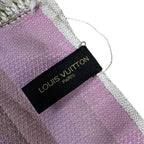 Louis Vuitton Shawl Multi Striped with Fringe Silk 100% Multicolor Scarf — view 7