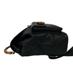 Gucci Vintage Bamboo Leather Backpack Black — view 5