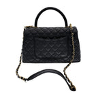 Chanel Caviar Leather Coco Handle Black Shoulder Bag — view 2