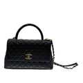 Chanel Caviar Leather Coco Handle Black Shoulder Bag