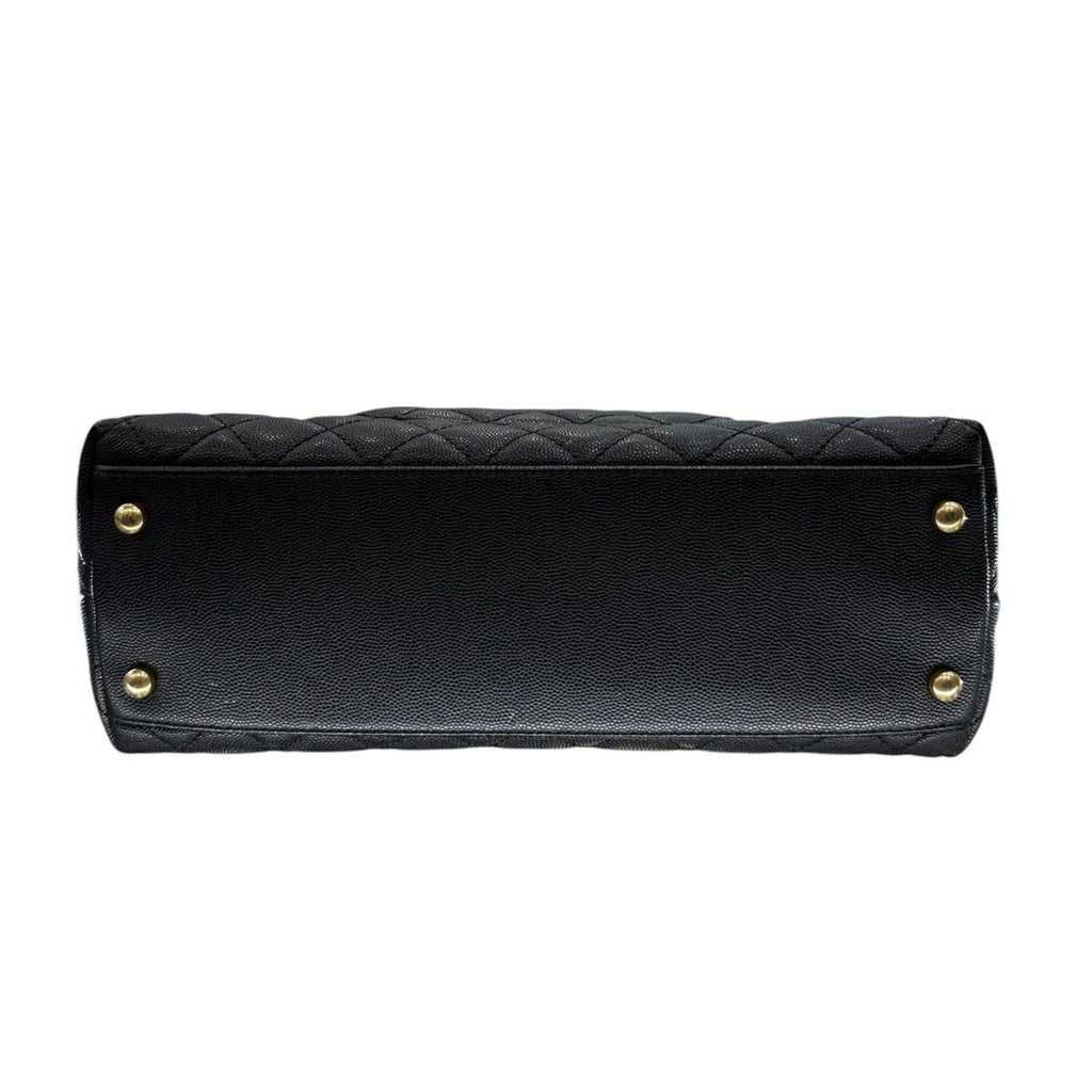 Chanel Caviar Leather Coco Handle Black Shoulder Bag — view 5