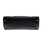 Chanel Caviar Leather Coco Handle Black Shoulder Bag — view 5