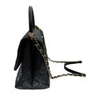 Chanel Caviar Leather Coco Handle Black Shoulder Bag — view 3