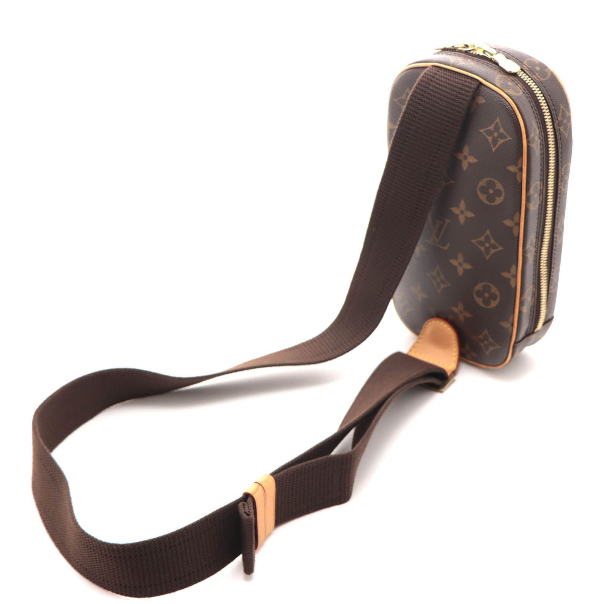Louis Vuitton Pochette Gange Monogram Shoulder Bag Canvas Brown — view 2