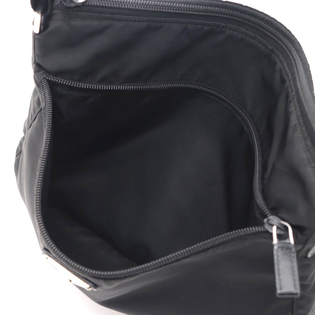 Prada Shoulder Bag Black Nylon Leather — view 8