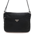 Prada Shoulder Bag Black Nylon Leather