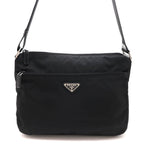 Prada Shoulder Bag Black Nylon Leather