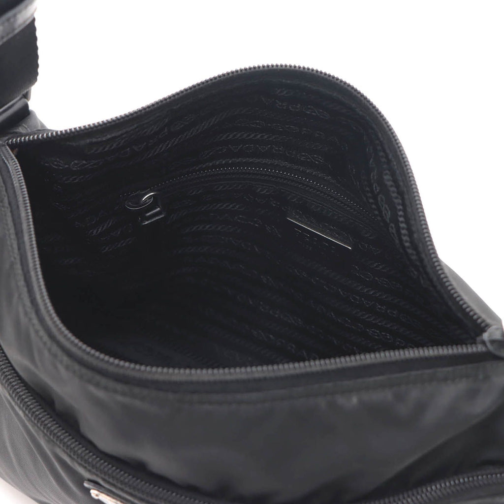 Prada Shoulder Bag Black Nylon Leather — view 7