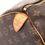 Louis Vuitton Keepall 55 Monogram Boston Bag Canvas Brown Stamp — view 6