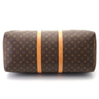 Louis Vuitton Keepall 55 Monogram Boston Bag Canvas Brown Stamp — view 3