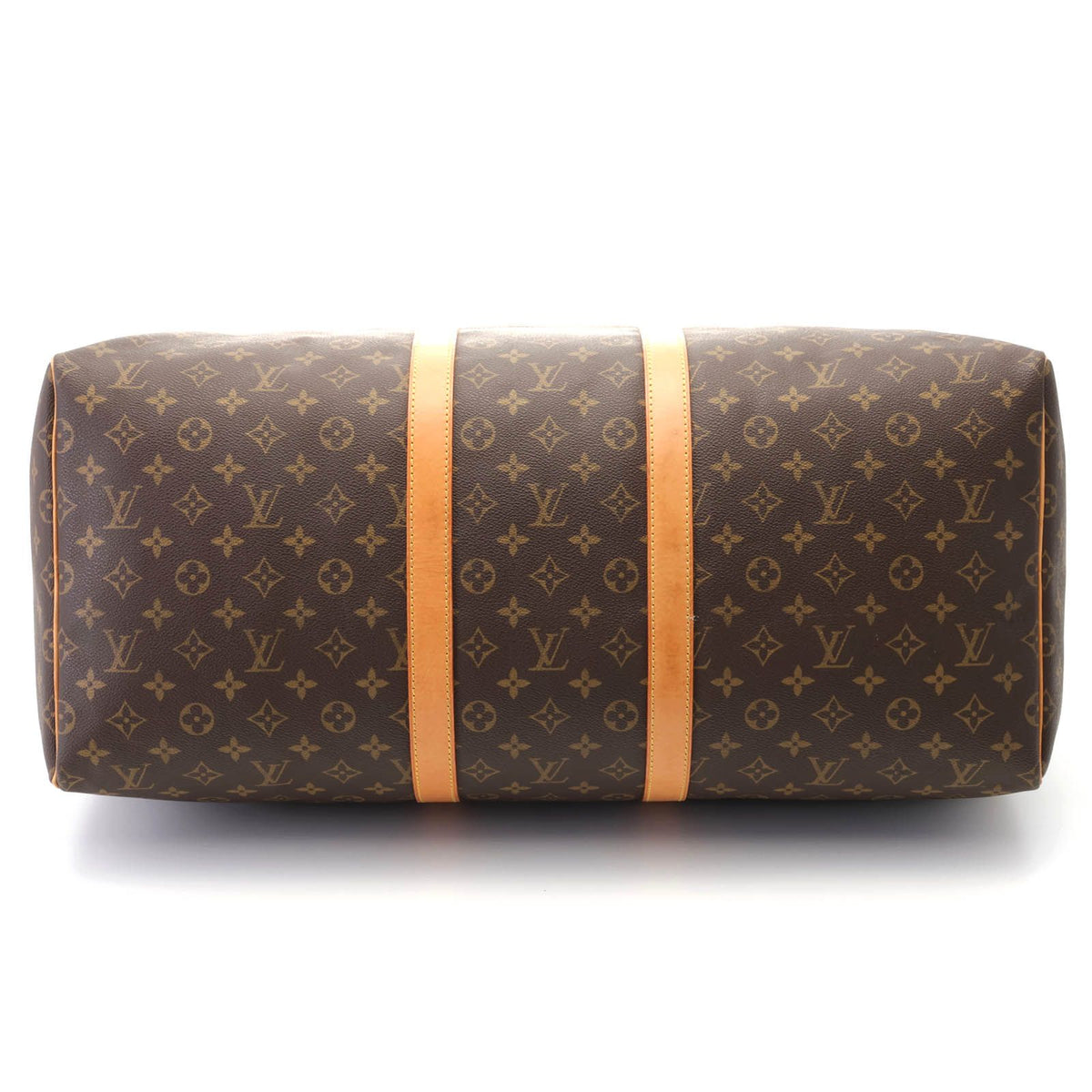 Louis Vuitton Keepall 55 Monogram Boston Bag Canvas Brown Stamp — view 3