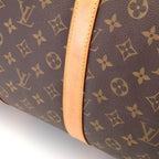 Louis Vuitton Keepall 55 Monogram Boston Bag Canvas Brown Stamp — view 8