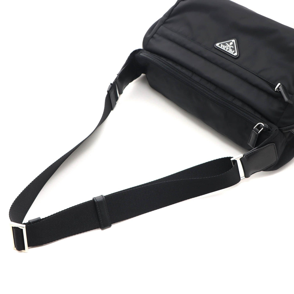 Prada Shoulder Bag Black Nylon Saffiano Boys' — view 4