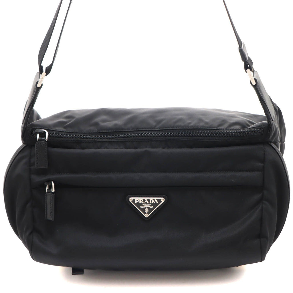 Prada Shoulder Bag Black Nylon Saffiano Boys'