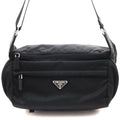 Prada Shoulder Bag Black Nylon Saffiano Boys'