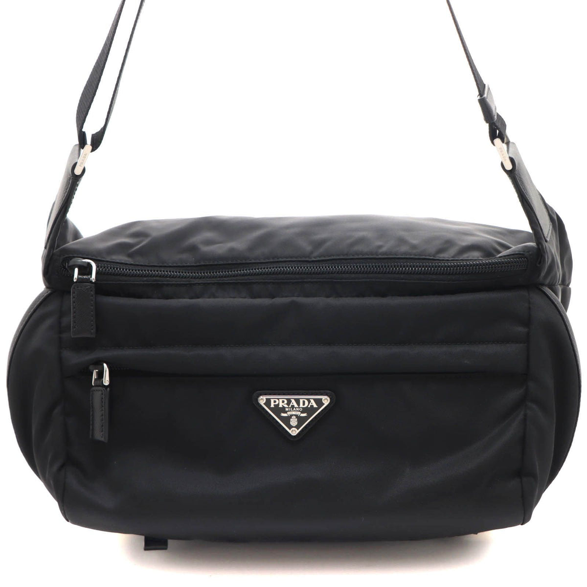 Prada Shoulder Bag Black Nylon Saffiano Boys'