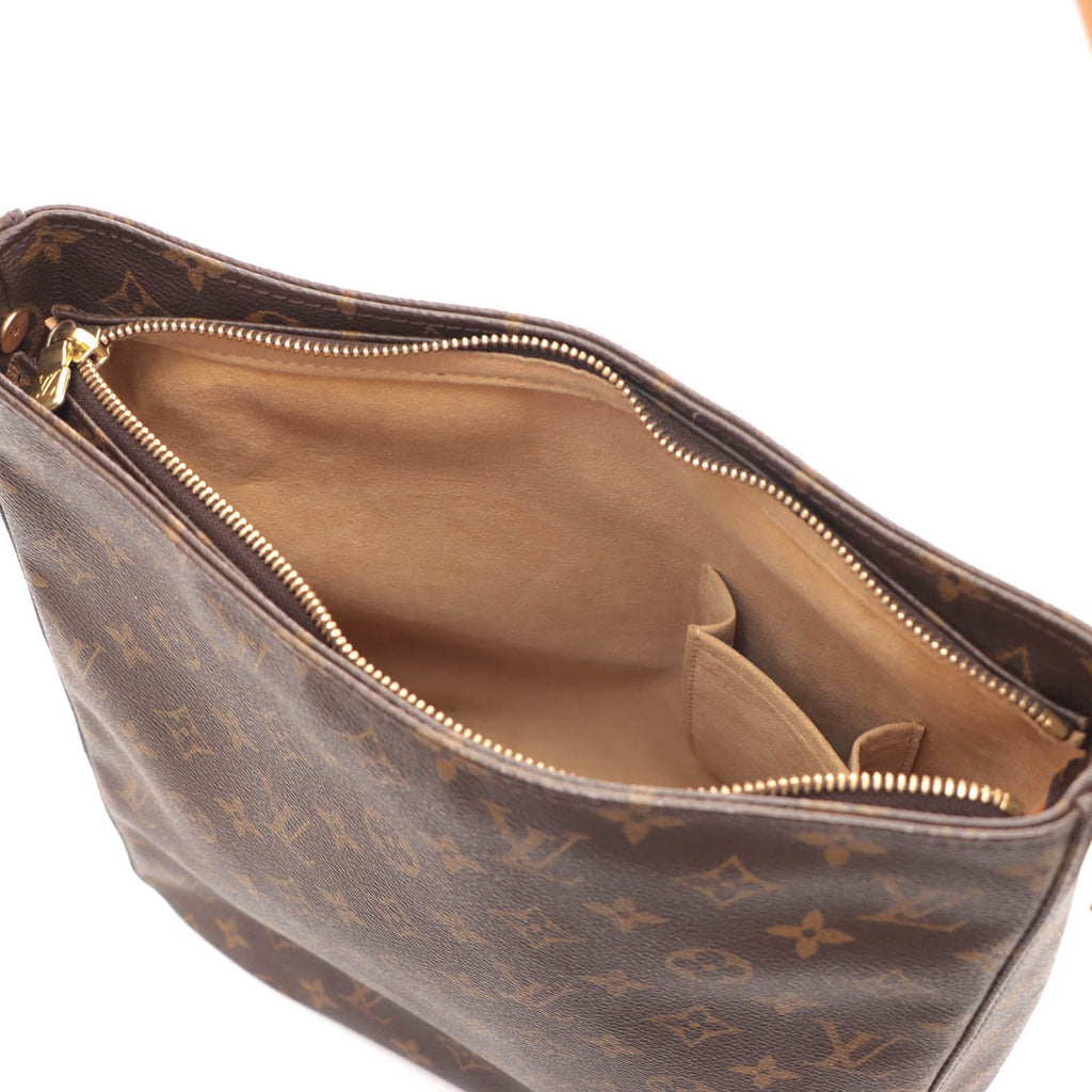 Louis Vuitton Looping GM Monogram Shoulder Bag Canvas Brown Stamp — view 8