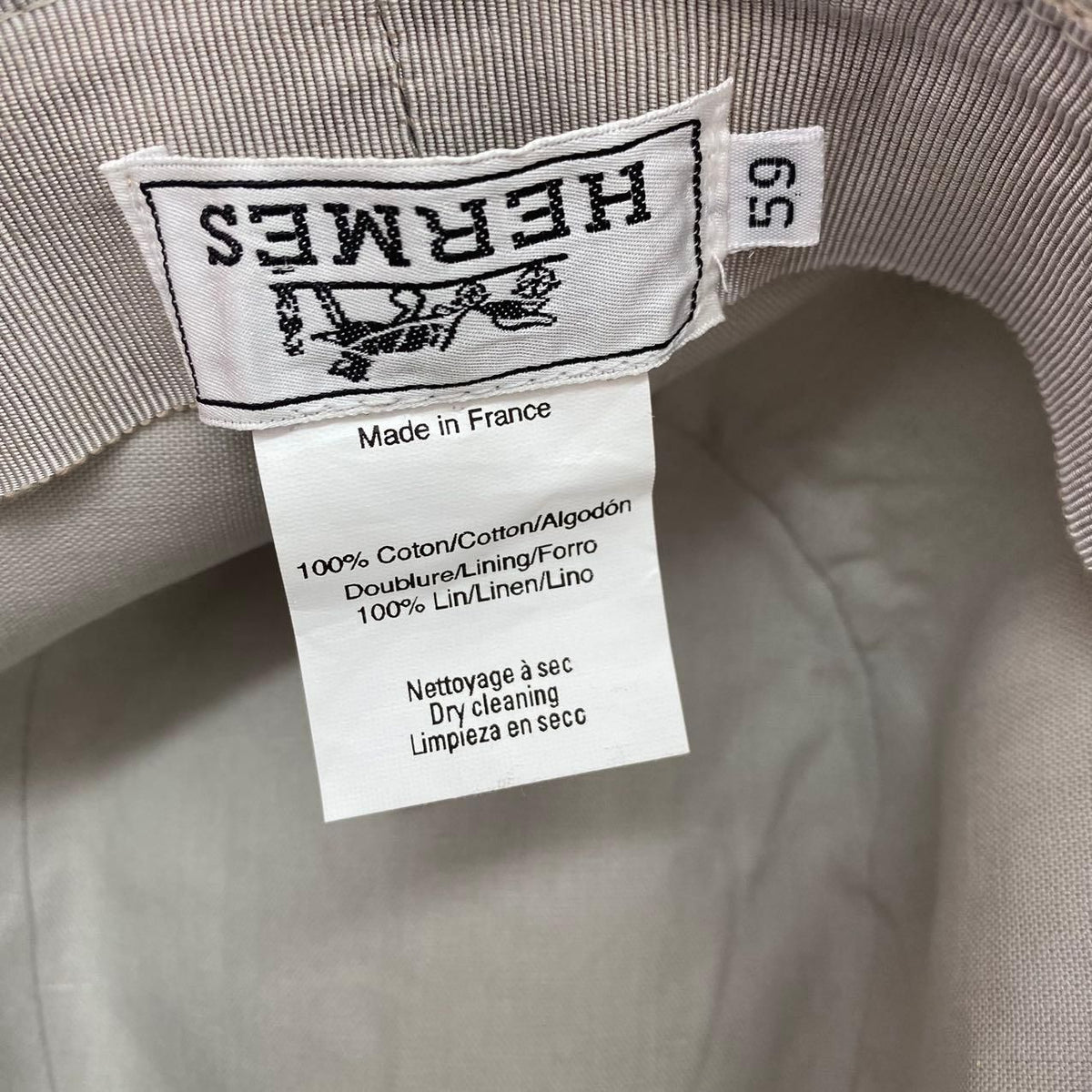 Hermes Hat All Over Print Gray H Logo 59 — view 6