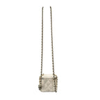 Chanel Quilted Small Vanity White Gold Leather Shoulder Bag Chain — view 2