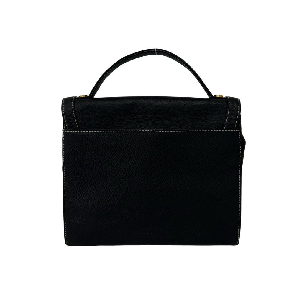 Loewe Vintage Anagram Logo Leather 2-Way Shoulder Bag Pochette Black — view 3