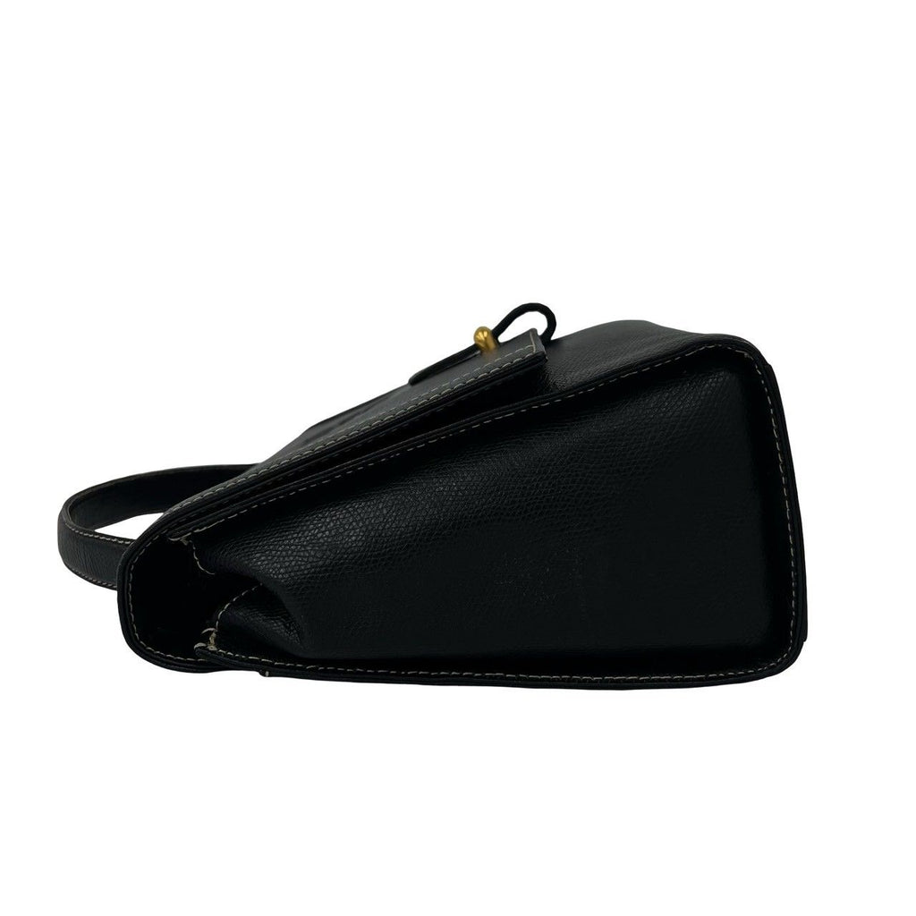 Loewe Vintage Anagram Logo Leather 2-Way Shoulder Bag Pochette Black — view 5