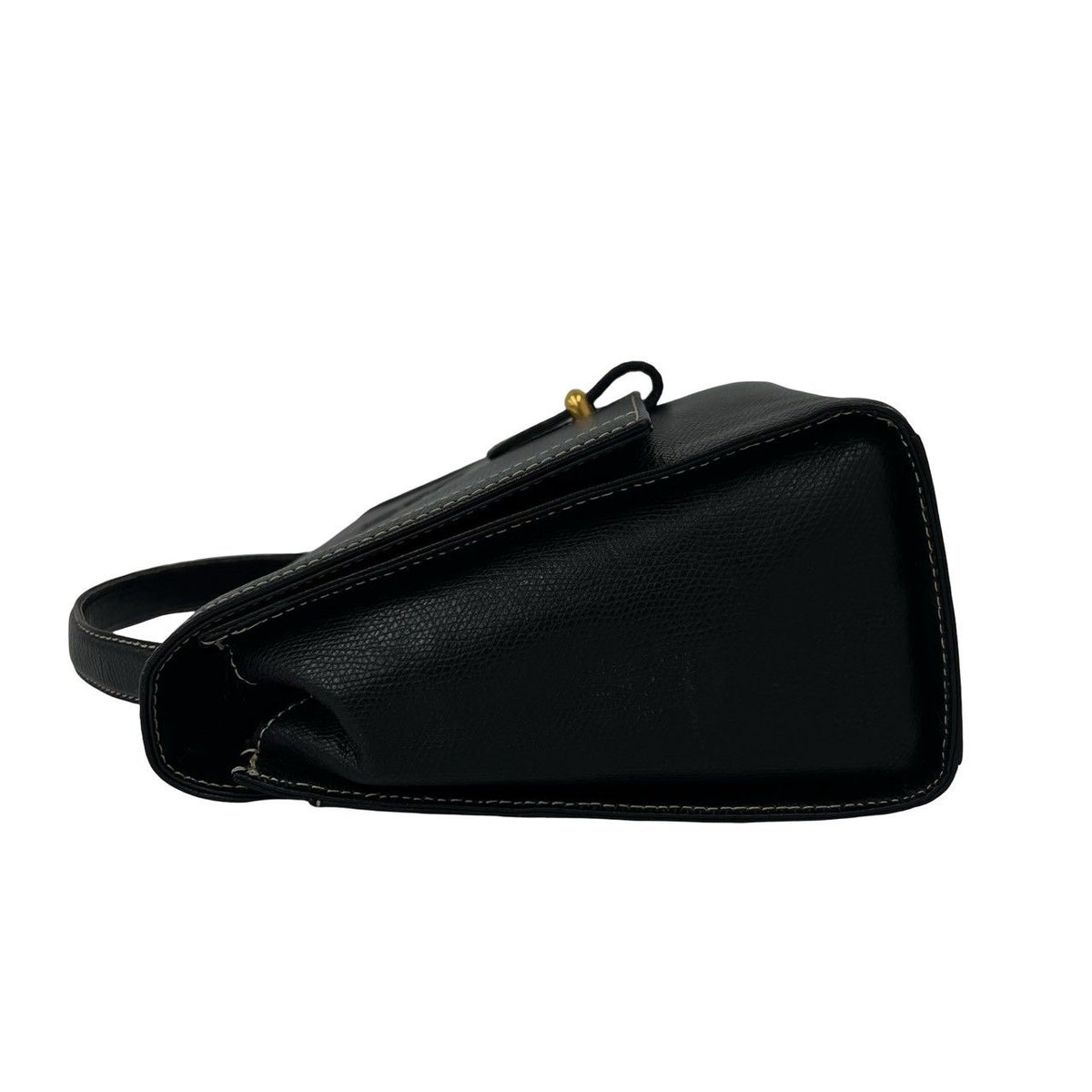 Loewe Vintage Anagram Logo Leather 2-Way Shoulder Bag Pochette Black — view 5