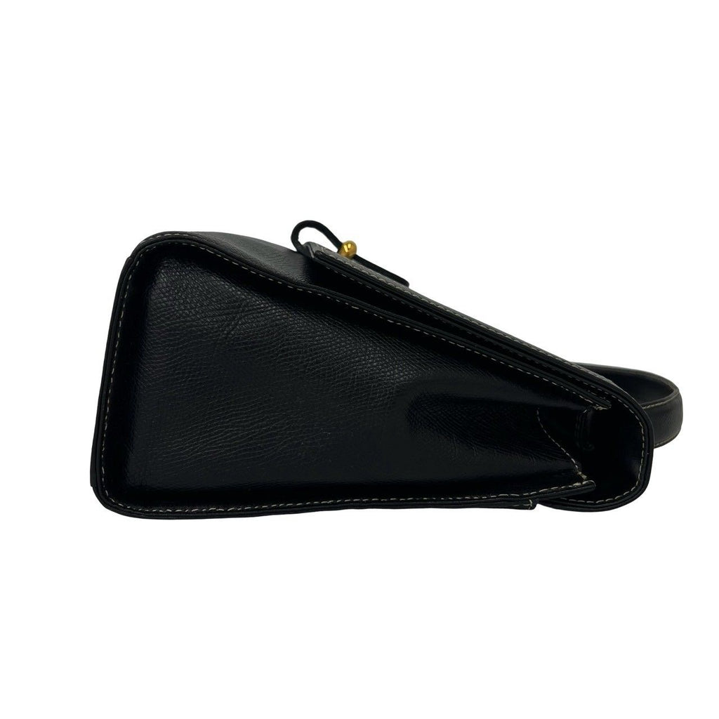 Loewe Vintage Anagram Logo Leather 2-Way Shoulder Bag Pochette Black — view 6