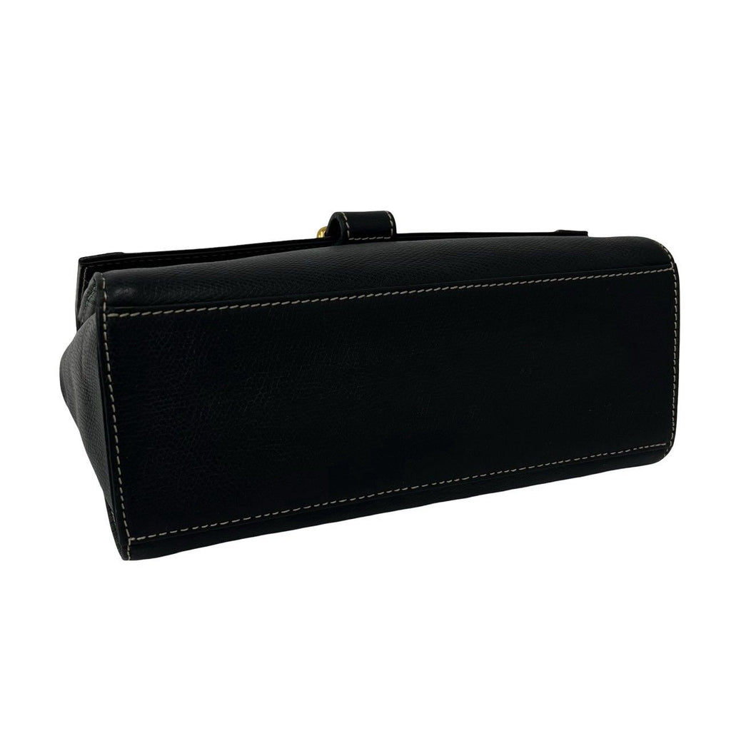Loewe Vintage Anagram Logo Leather 2-Way Shoulder Bag Pochette Black — view 7