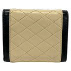 Saint Laurent Paris Trifold Wallet Gaby Multi Fold Ivory Black Quilted Leather — view 2