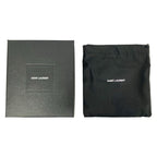 Saint Laurent Paris Trifold Wallet Gaby Multi Fold Ivory Black Quilted Leather — view 7