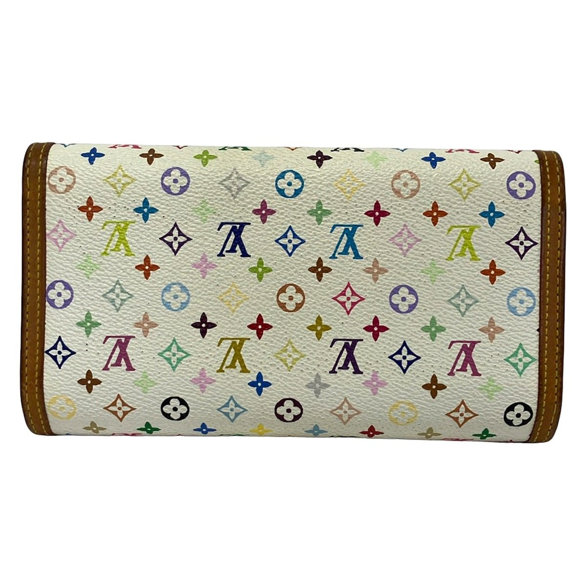 Louis Vuitton Wallet Monogram Multicolor Porte Tresor International Blanc — view 2