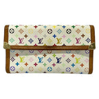 Louis Vuitton Wallet Monogram Multicolor Porte Tresor International Blanc