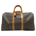 Louis Vuitton Keepall 45 Monogram Boston Bag Canvas Brown