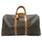 Louis Vuitton Keepall 45 Monogram Boston Bag Canvas Brown