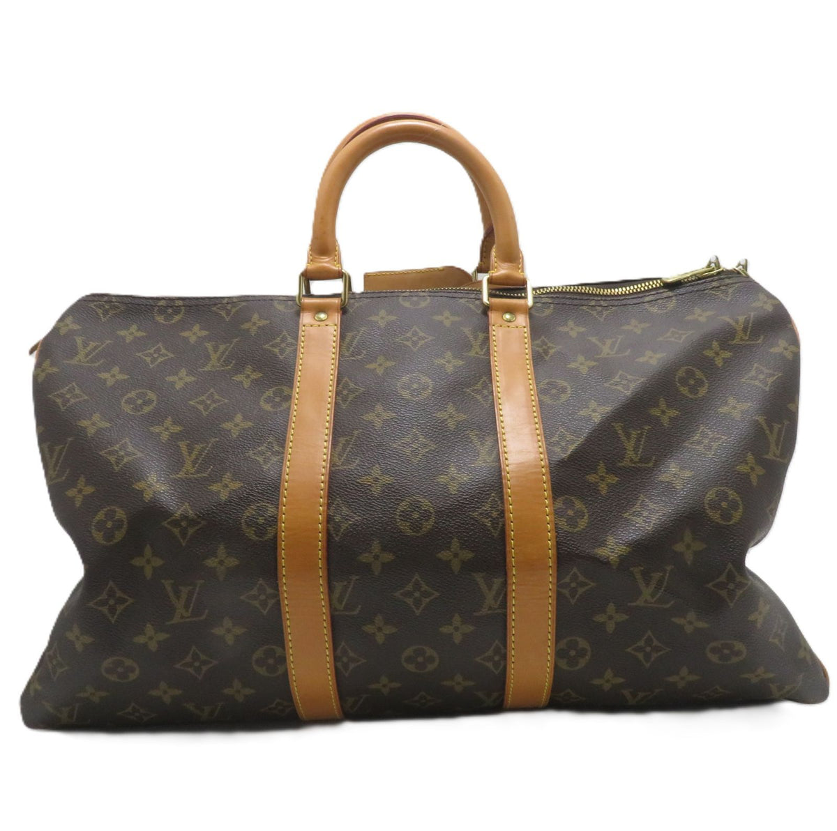 Louis Vuitton Keepall 45 Monogram Boston Bag Canvas Brown — view 3