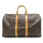Louis Vuitton Keepall 45 Monogram Boston Bag Canvas Brown
