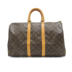 Louis Vuitton Keepall 45 Monogram Boston Bag Canvas Brown — view 3