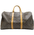 Louis Vuitton Keepall Bandouliere 50 Monogram Boston Bag Brown