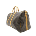 Louis Vuitton Keepall Bandouliere 50 Monogram Boston Bag Brown — view 2