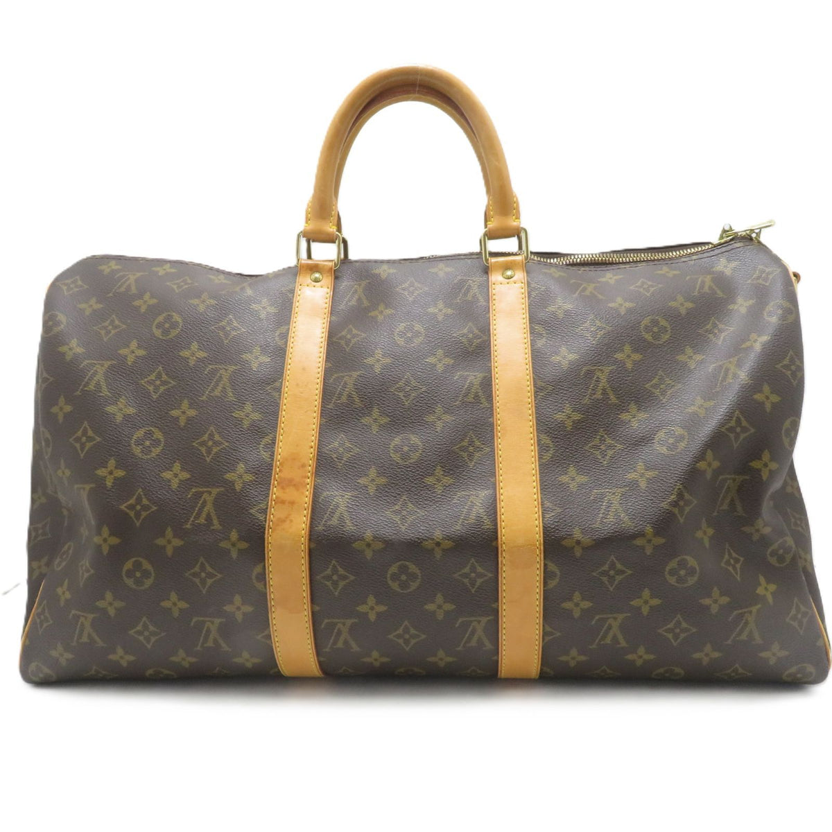 Louis Vuitton Keepall Bandouliere 50 Monogram Boston Bag Brown — view 3