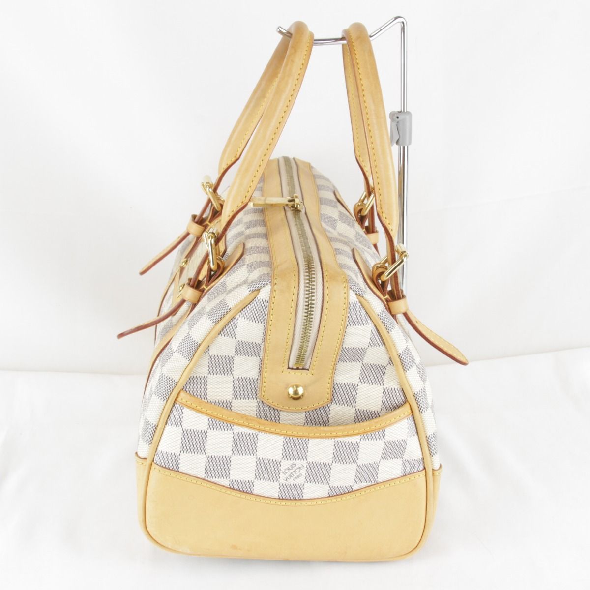 Louis Vuitton Usedlouis Berkeley Handbag Damier Azur Canvas Leather — view 3