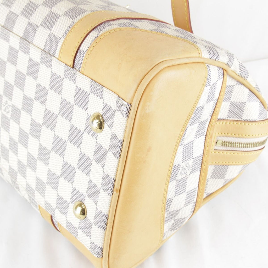 Louis Vuitton Usedlouis Berkeley Handbag Damier Azur Canvas Leather — view 5