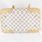Louis Vuitton Usedlouis Berkeley Handbag Damier Azur Canvas Leather — view 7