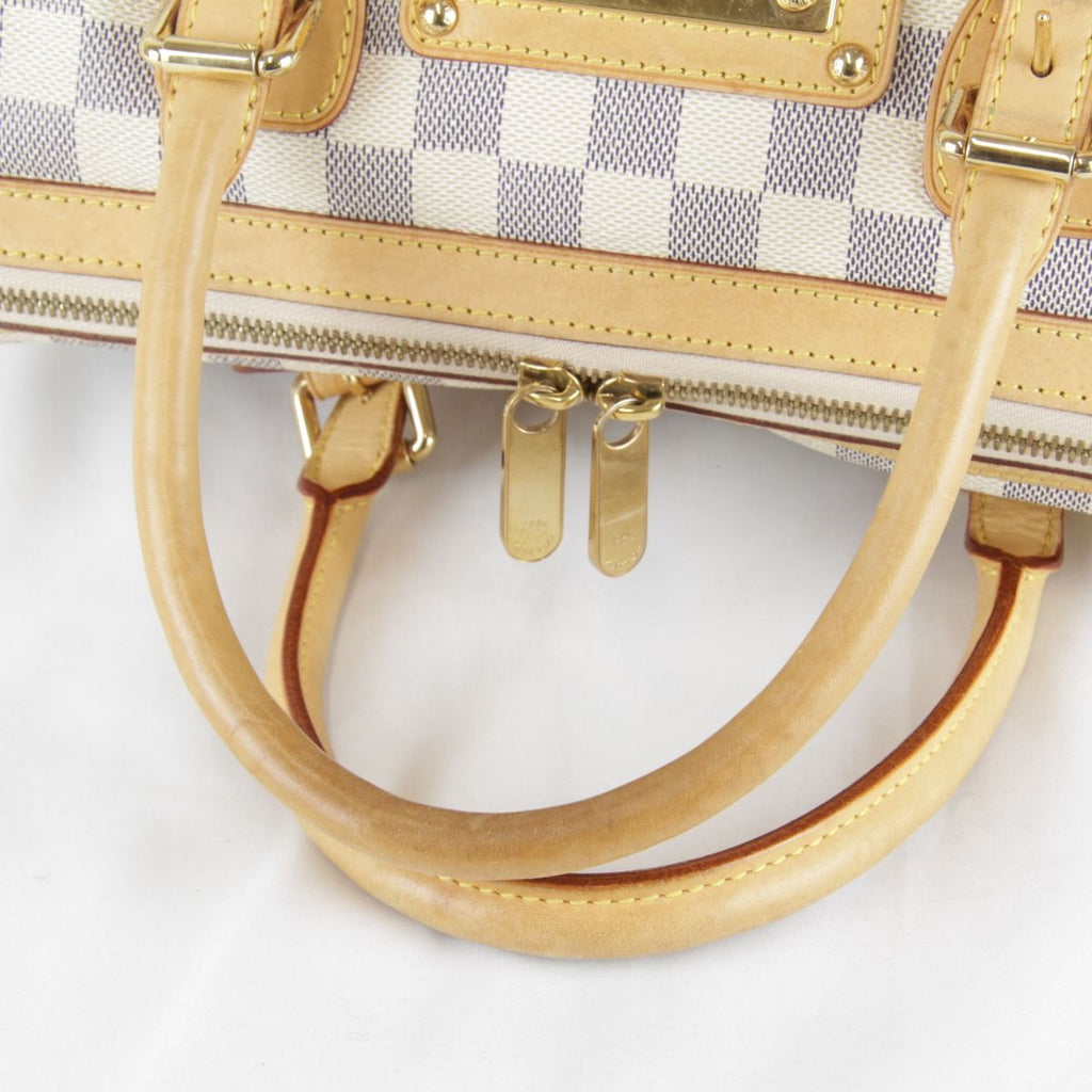 Louis Vuitton Usedlouis Berkeley Handbag Damier Azur Canvas Leather — view 8