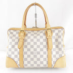 Louis Vuitton Usedlouis Berkeley Handbag Damier Azur Canvas Leather — view 2